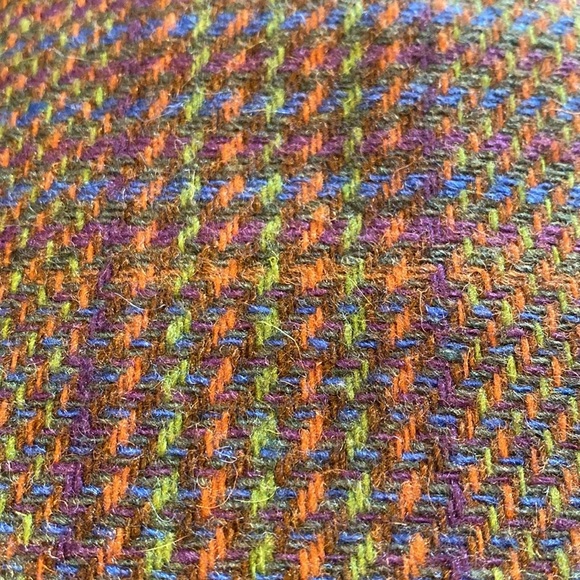 Vintage RARE Find Giorgio Sant’Angelo Tweed Plaid Pure Wool Blazer 12 *Flaw - Picture 1 of 15